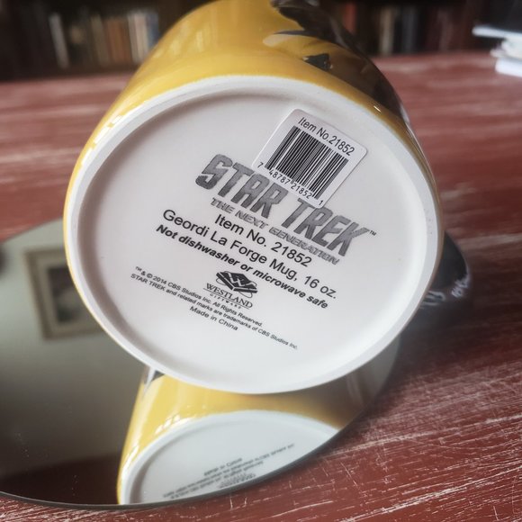 Geordi La Forge Star Trek Coffee Mug - 16 OZ NIB - Picture 6 of 7